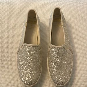 Keds x Kate Spade Triple Decker Glitter Slip On Sneaker. Size 7.5.
